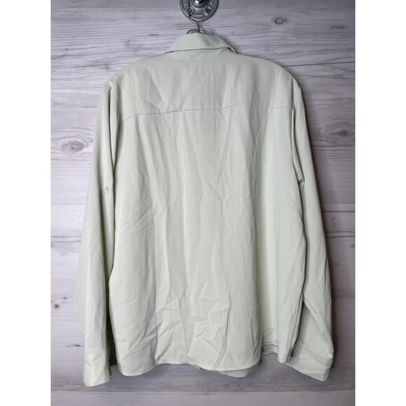 Calvin Klein Shirt Womens Large Button Up Long Sleeve Pocket Lightweight Dress - Picture 13 of 13